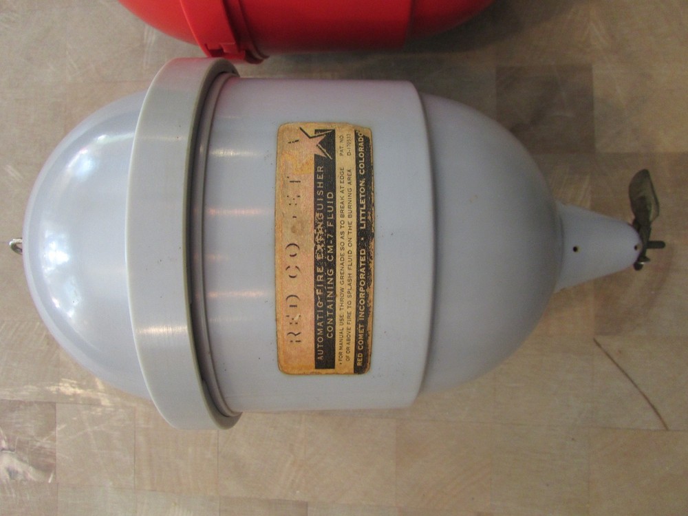 Vintage Red Comet Automatic Safety Spray Fire Control System 2 PCS. EMPTY