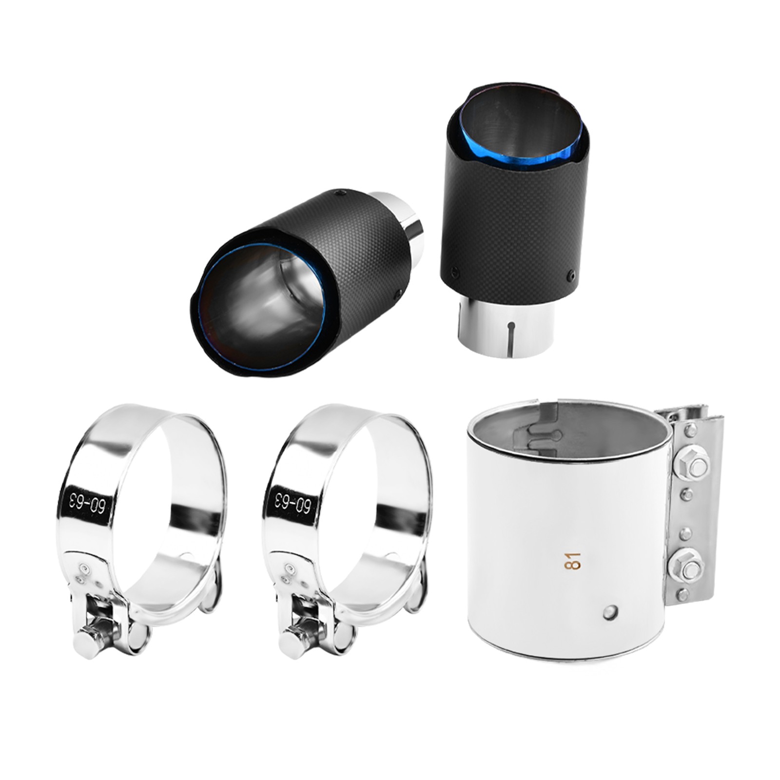 For BMW F30 F32 335i 435i 2012-16 Black Chrome Carbon Axle Back Muffler Exhaust