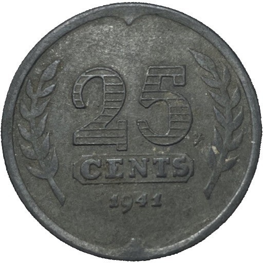1941 Netherland 25 cents