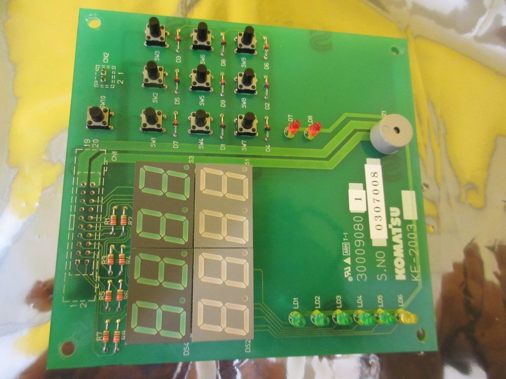Komatsu 300090801 KE-2003 Display Panel Board PCB Used Working