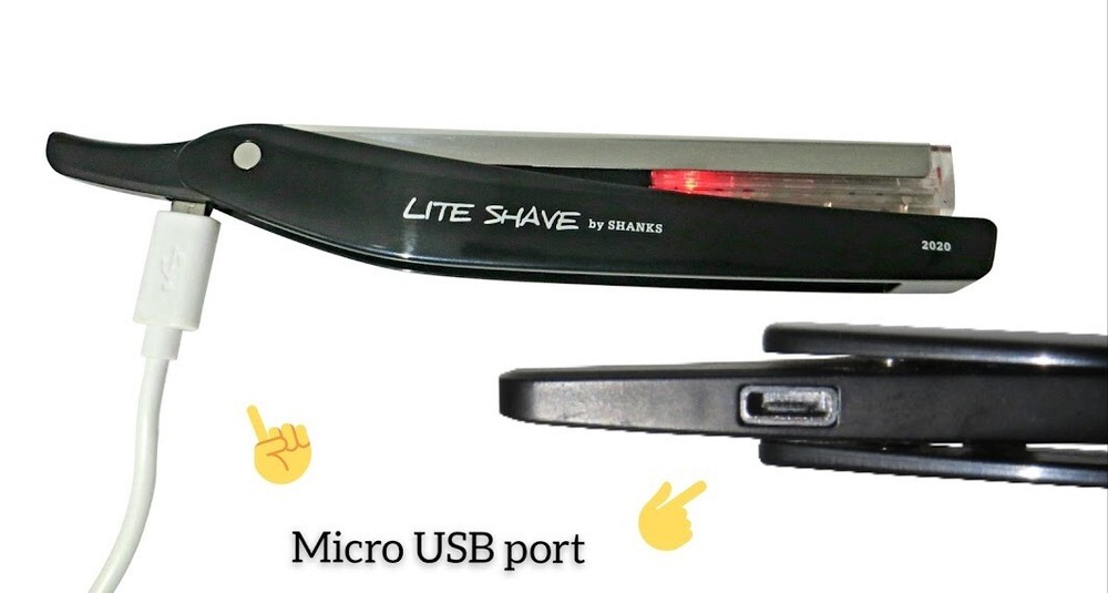 shavette straight razor with lights