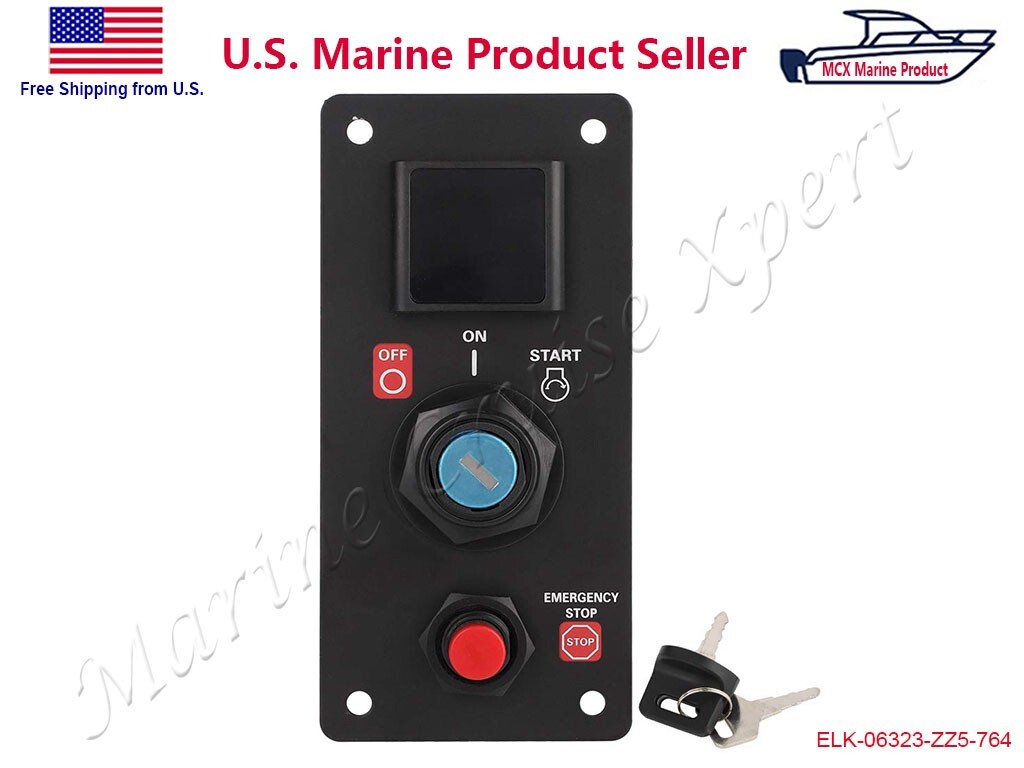 06323-ZZ5-764 Ignition Key Switch Panel Honda Outboard Remote Control Box