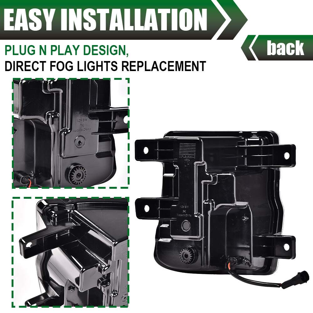 Fit For Chevy 2016-2018 Silverado 1500 Left Right Fog Light Driving Bumper Lamp