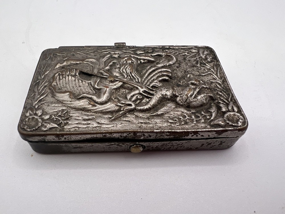 Poseidon Neptune Trident Match Pill Snuff Box