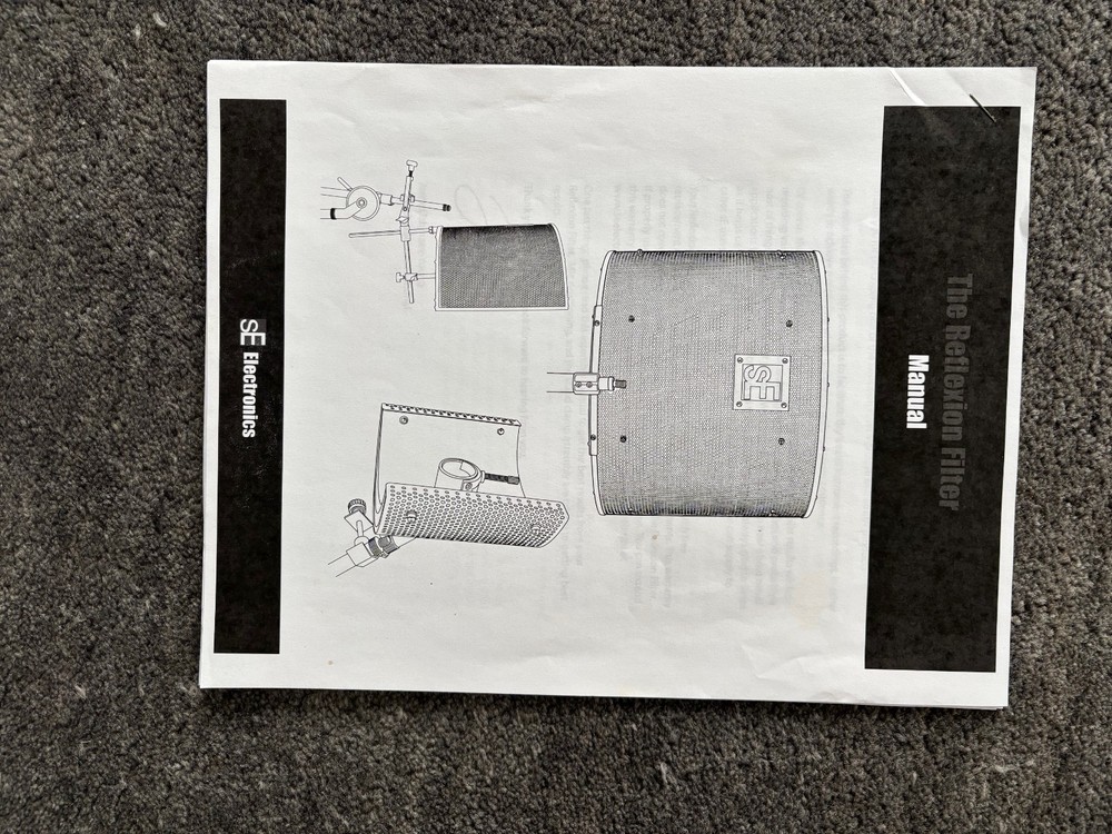 sE Electronics Reflexion Filter PRO Microphone Shield Foam Metal for Booth