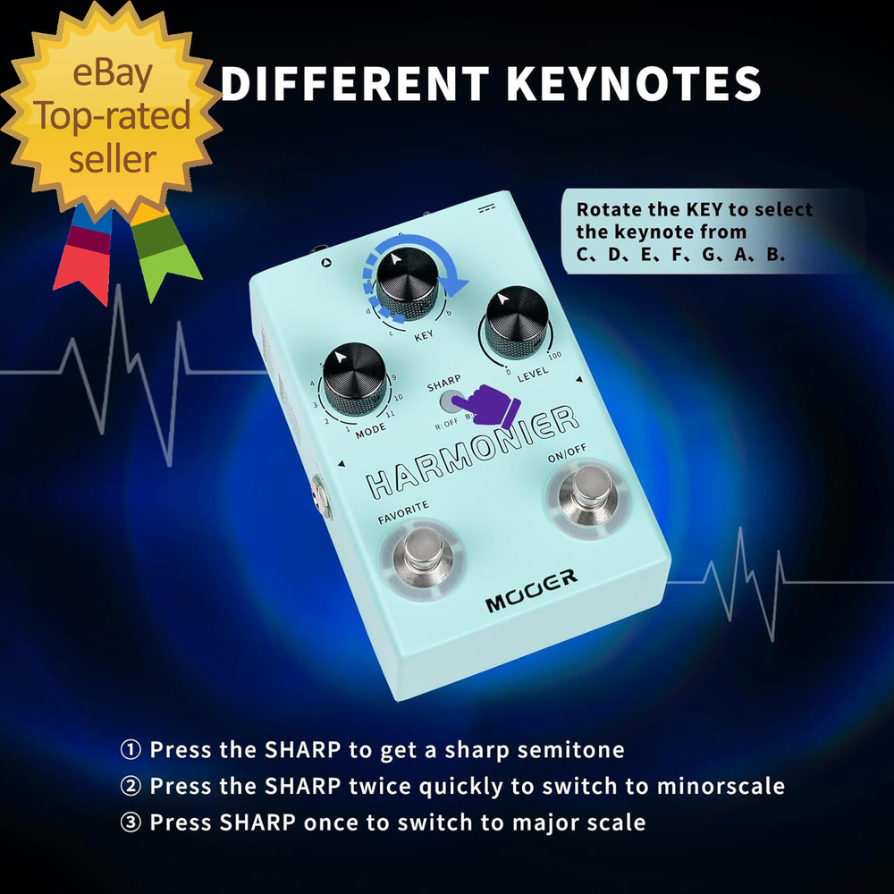 Harmonier Vocal Effects Processor Guitar Voice Pedal Vocal Stompbox Microphone A