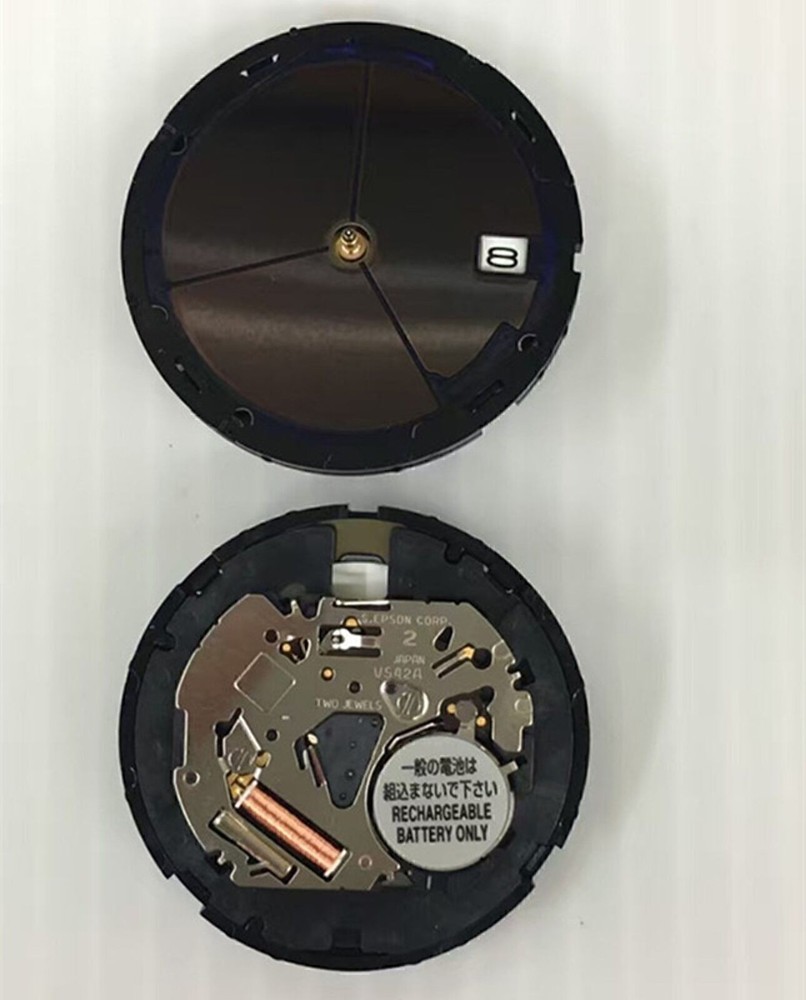 VS42A Movement Black Date Indicator At 3 Solar Movement