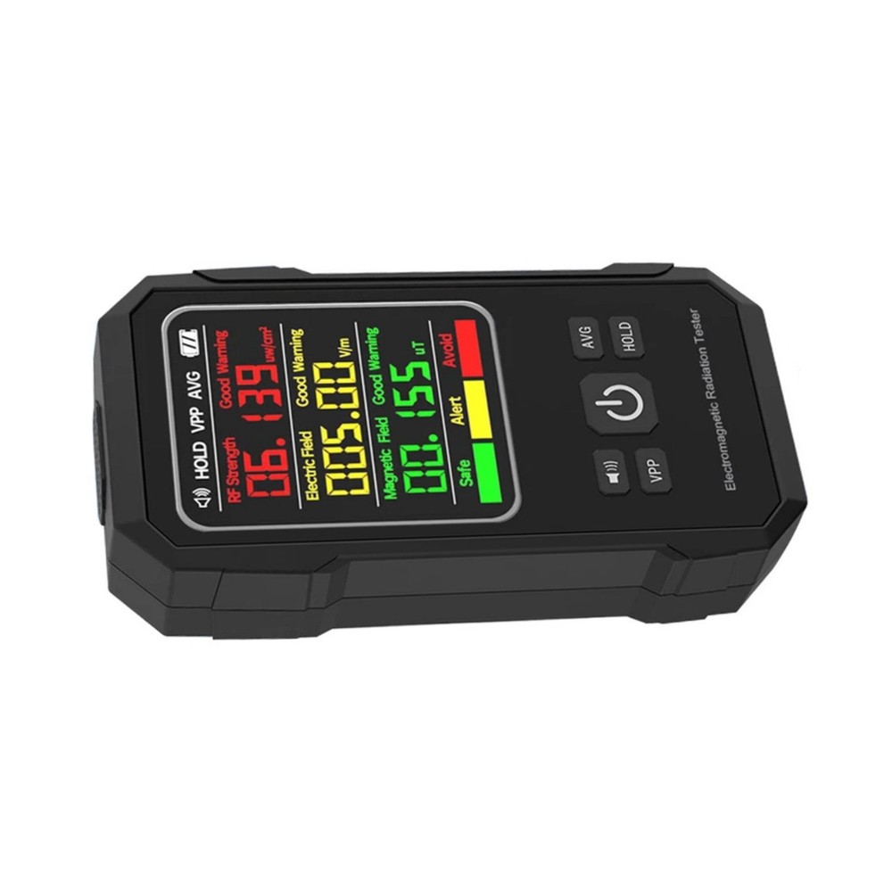 EMF Meter Radiation Detector with LCD Display for RF and Magnetic Field Testing