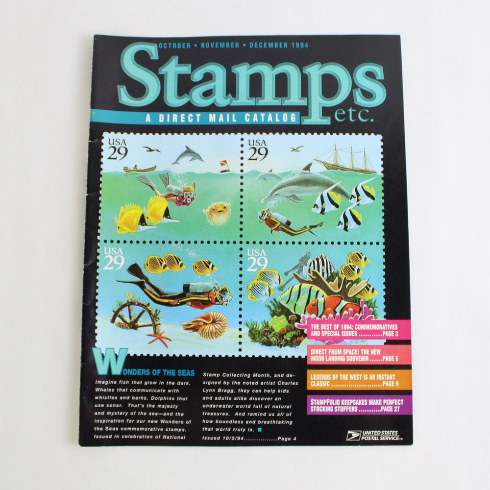 1994 Stamps Etc USPS Direct Mail Catalog Oct Nov Dec 1994 Paperback