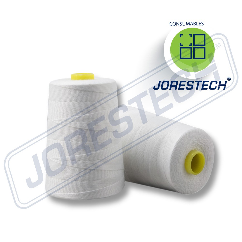 New 1 Cones 100% Polyester White Thread for Portable Bag Closer Stitcher