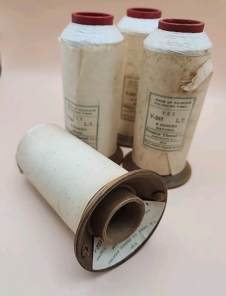 1 Spool - White 1/4lb Dacron Bowstring Material Long Bow String Made In USA NOS