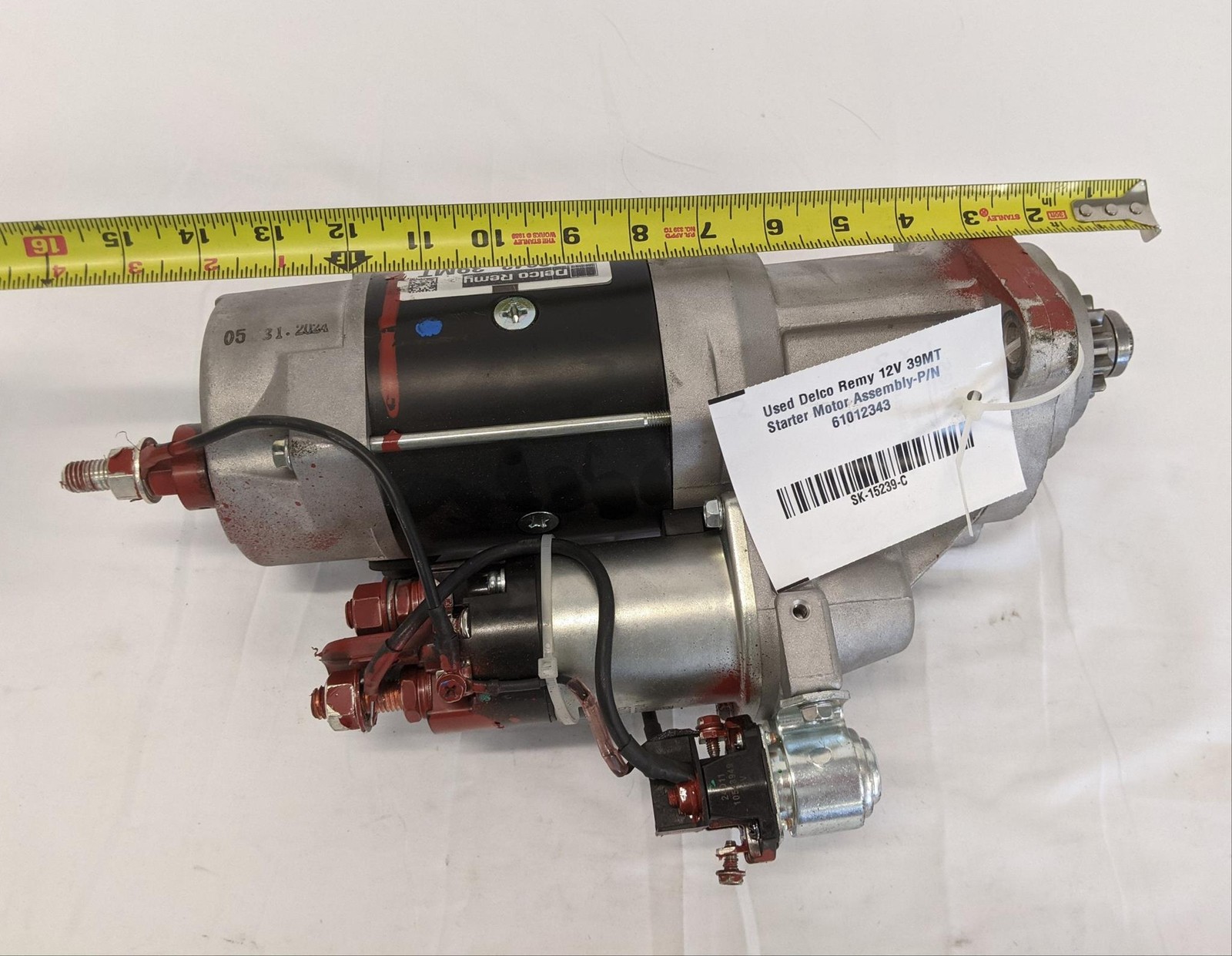 Used Delco Remy 12V 39MT Starter Motor Assembly-P/N 61012343