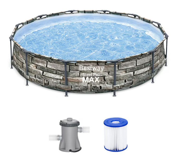 Bestway Metal frame Round Above-Ground Pool with Filter Pump
