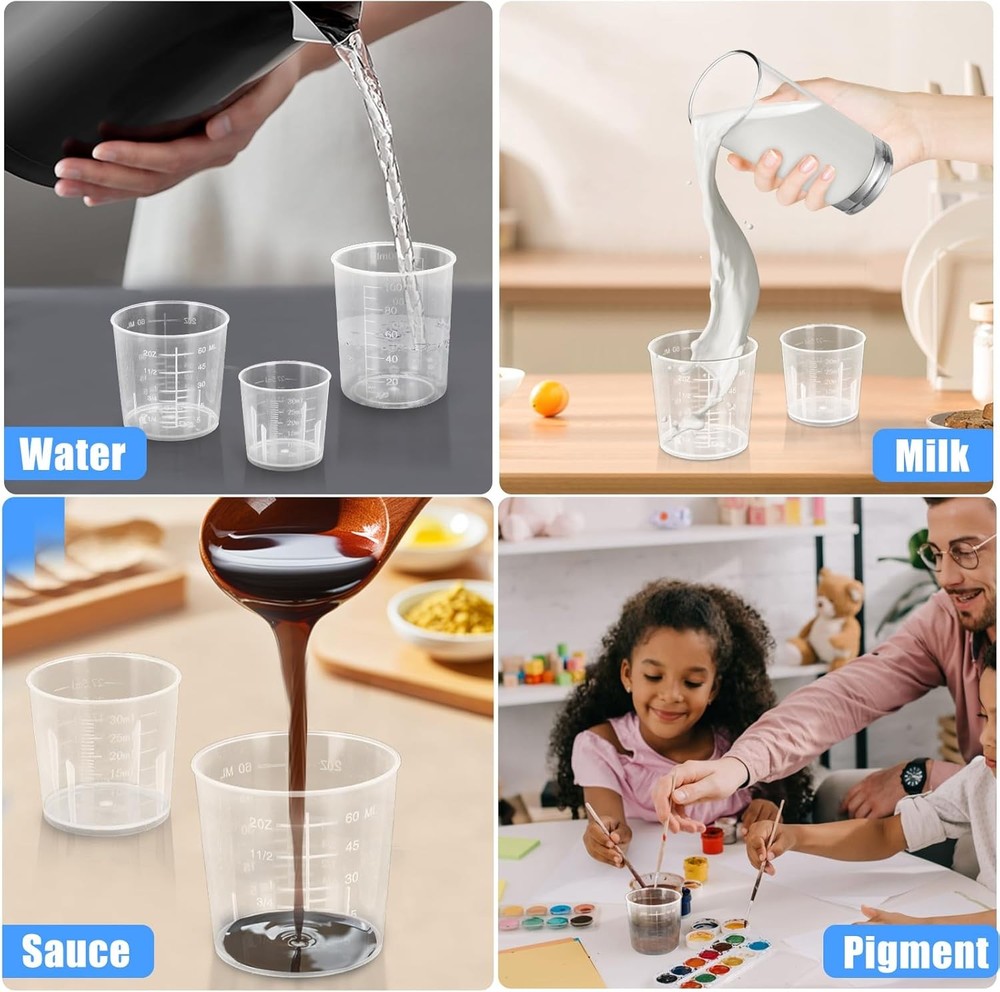 Plastic liquid measuring cups for cooking baking