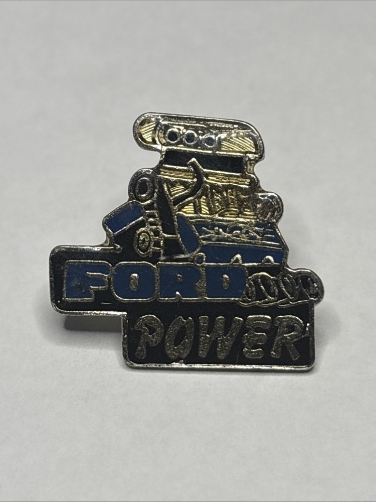 Lapel Pin - Engine Block Ford Power S69