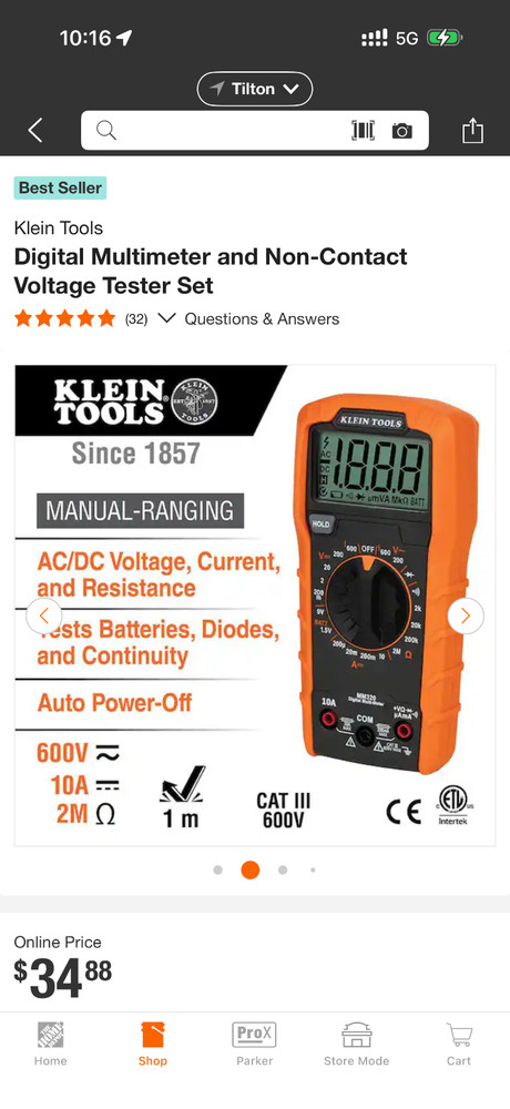 Klein Tools Electrical Test Kit # 25kit1