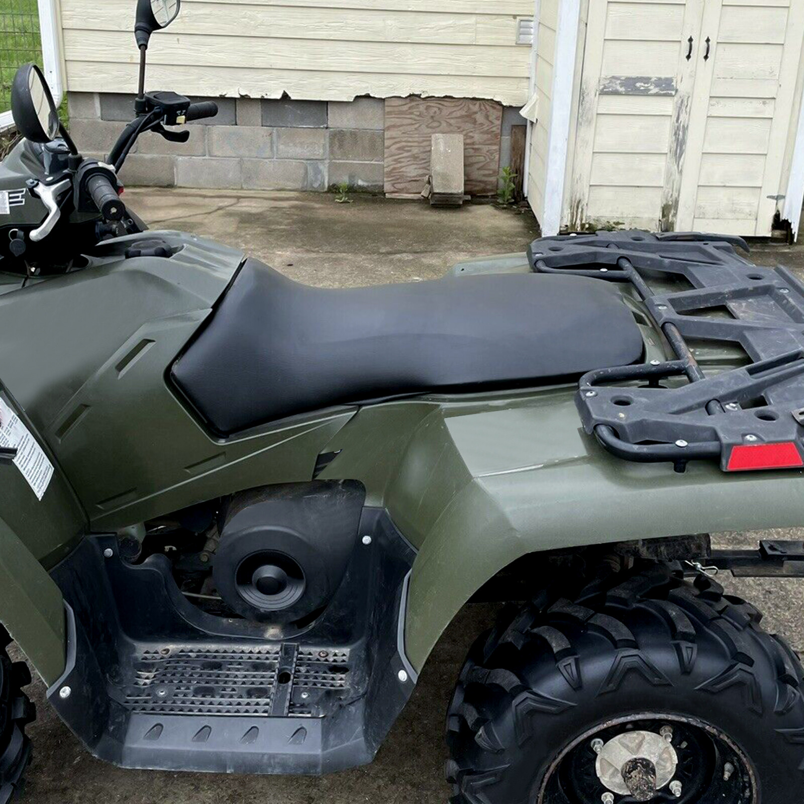 Black Seat Cover Fit 2005 - 2014 Polaris Sportsman 300 400 450 500 600 700 800