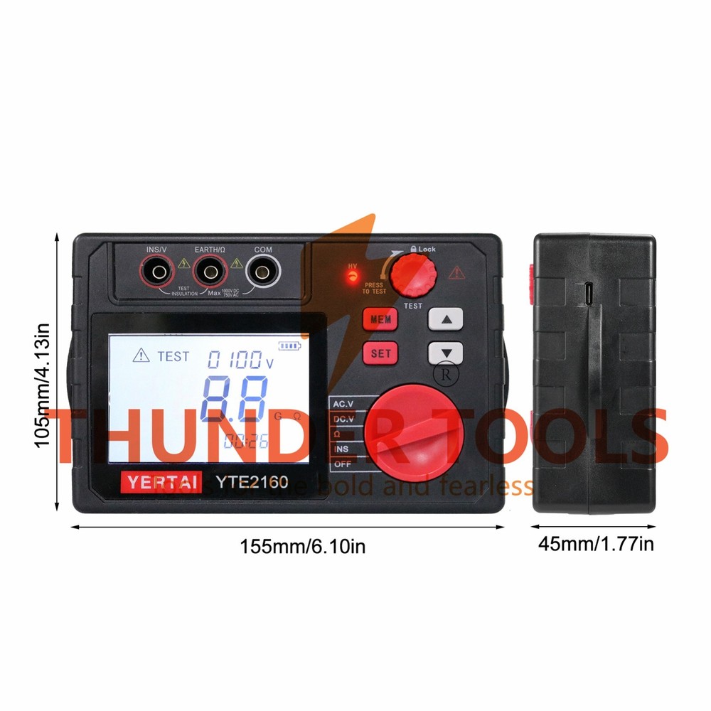 Thunder Tools YERTAI Digital Insulation Resistance Tester