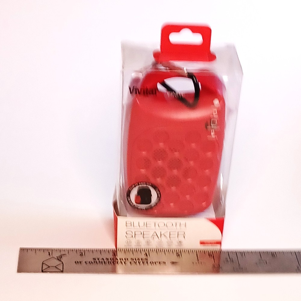 Speaker Bluetooth Portable Vivitar Cherry Red