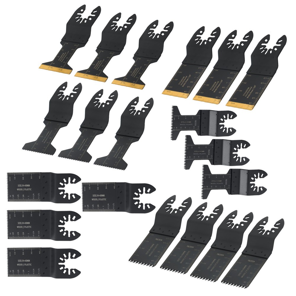 20Pcs Oscillating Saw Blades Plastic Metal Titanium Multitool Blades Kit 6 Types