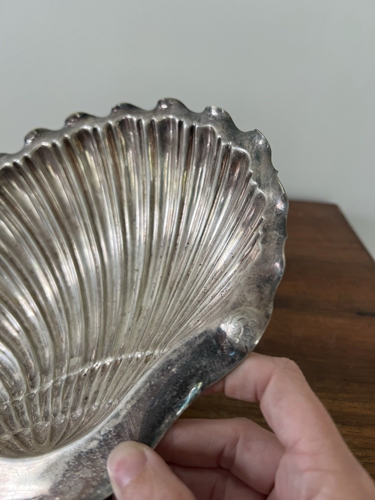 Wilson & Sharp Edinburgh Silverplated Antique Shell Nautilus Serving Bowl Dish