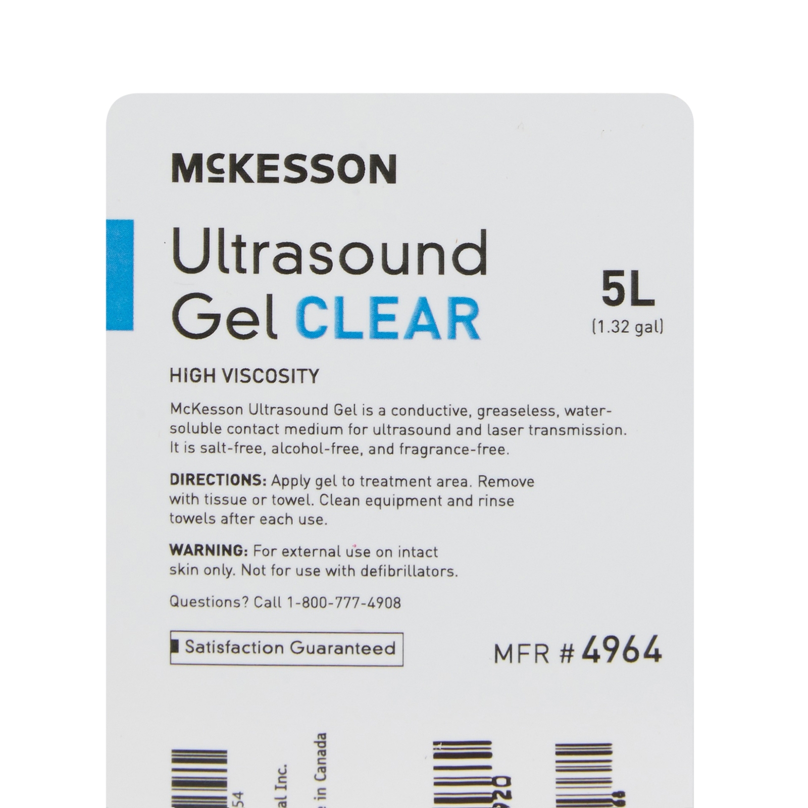 McKesson Clear Ultrasound Gel Transmission Ultrasonic Water Soluble 1 Container
