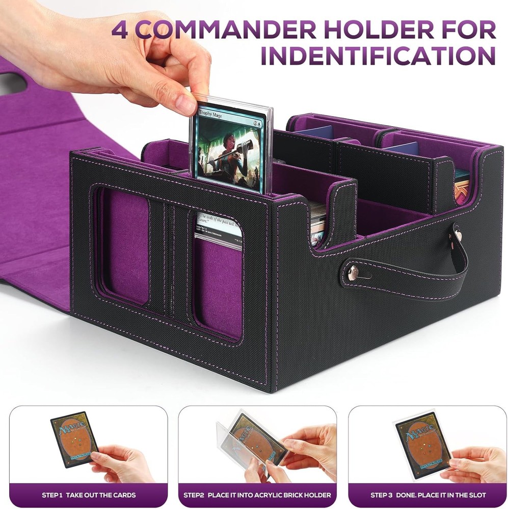 Trading Card Storage Box for MTG, MTG Commander Deck Box，Multi-Purpose Deck Case