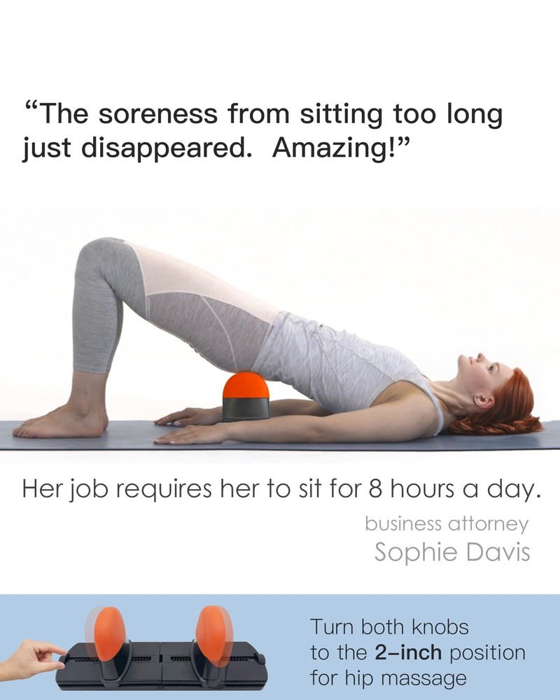 Psoas Muscle Release Deep Tissue Adjustable Massage Tool for Back, QL, Hip