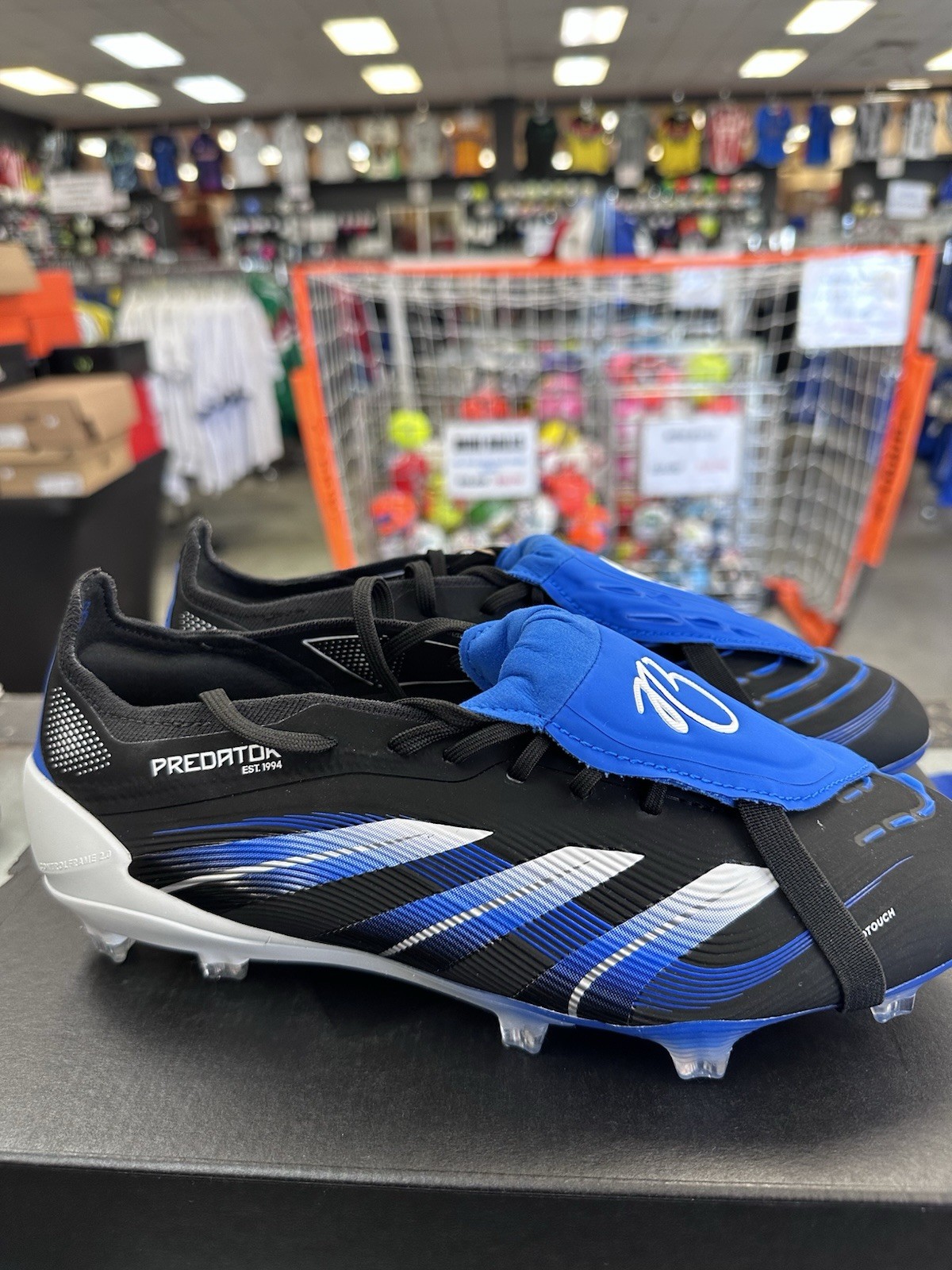 ADIDAS PREDATOR ELITE FT FG JUDE BELLINGHAM SIZE 7.5 BLACK WHITE BLUE JS3106