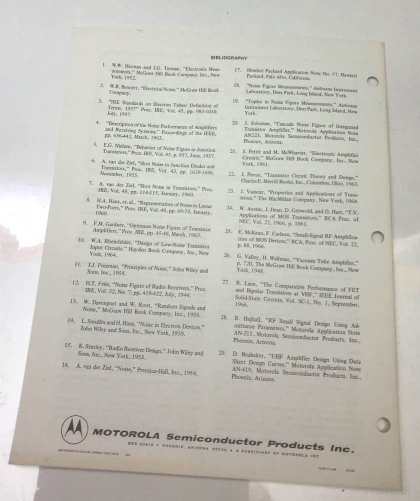motorola semiconductor Application Notes Lot Of 3 / Vintage Engineering Docs