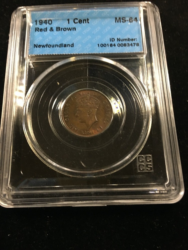 1940  CCCS Graded, Newfoundland Small ¢1 Cent, **MS-64** #3478