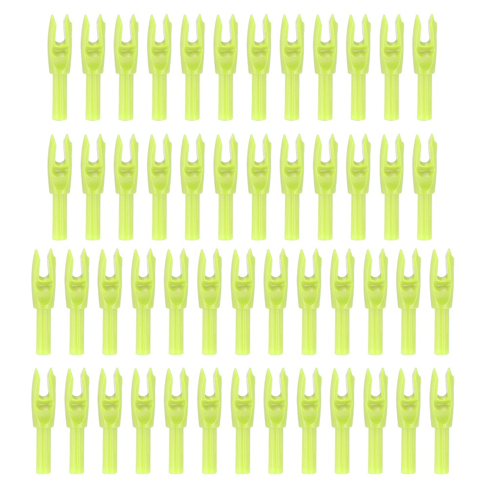 50Pcs Archery Arrows Nocks 4.2mm Insert Arrow Nock Replacement Yellow