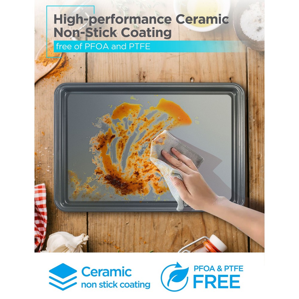 3-Piece Carbon Steel Baking Sheet Set