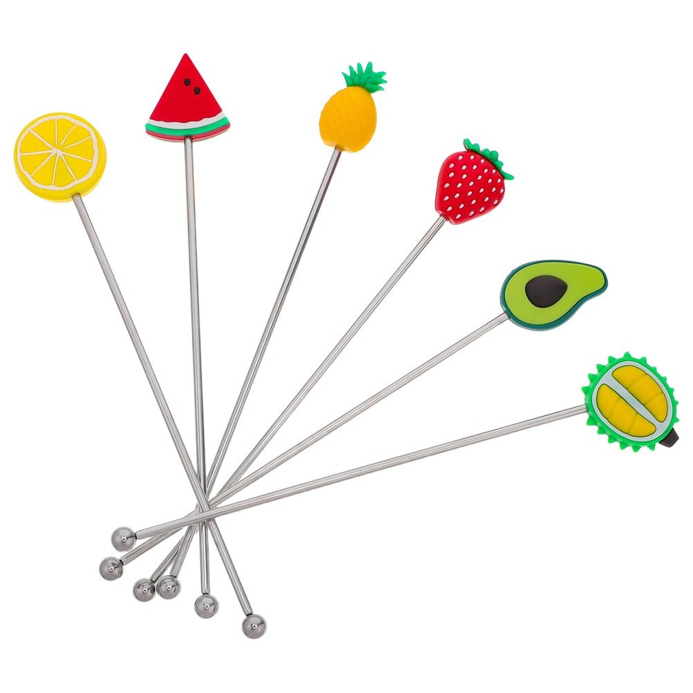 6 Pcs Stirrers for Mixed Drinks Bartending Stick Coffee Mixing Tools