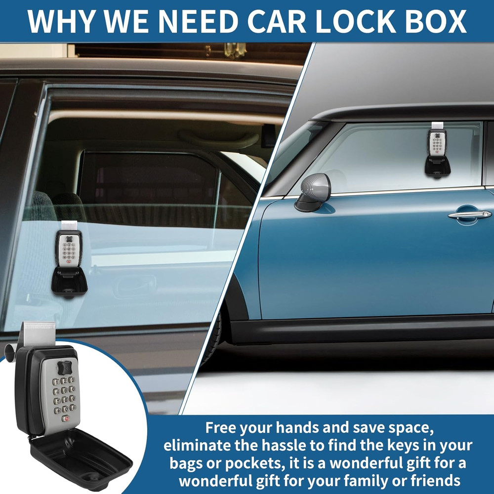 Car Window Lock Box Button Lock for Ride Share Turo GetAround