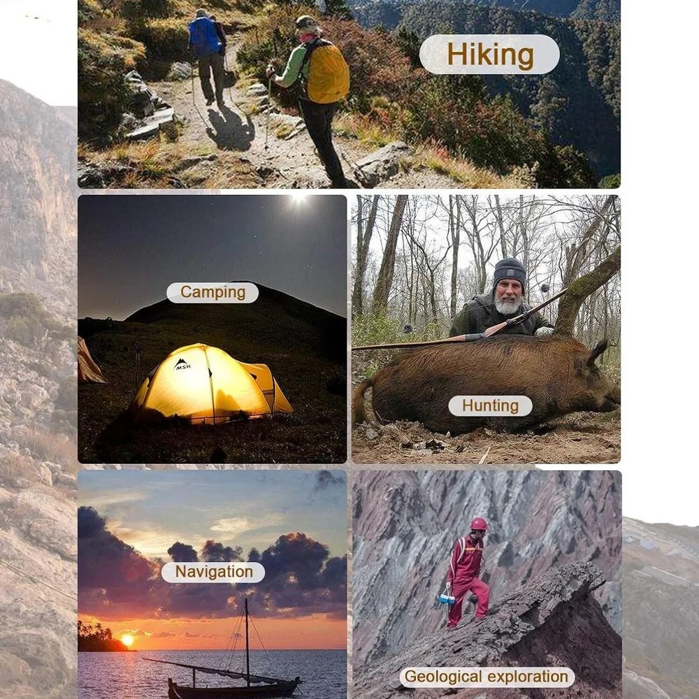 Orienteering Map Compass-Sighting Mirror with Adjustable Declination,Clinometer&