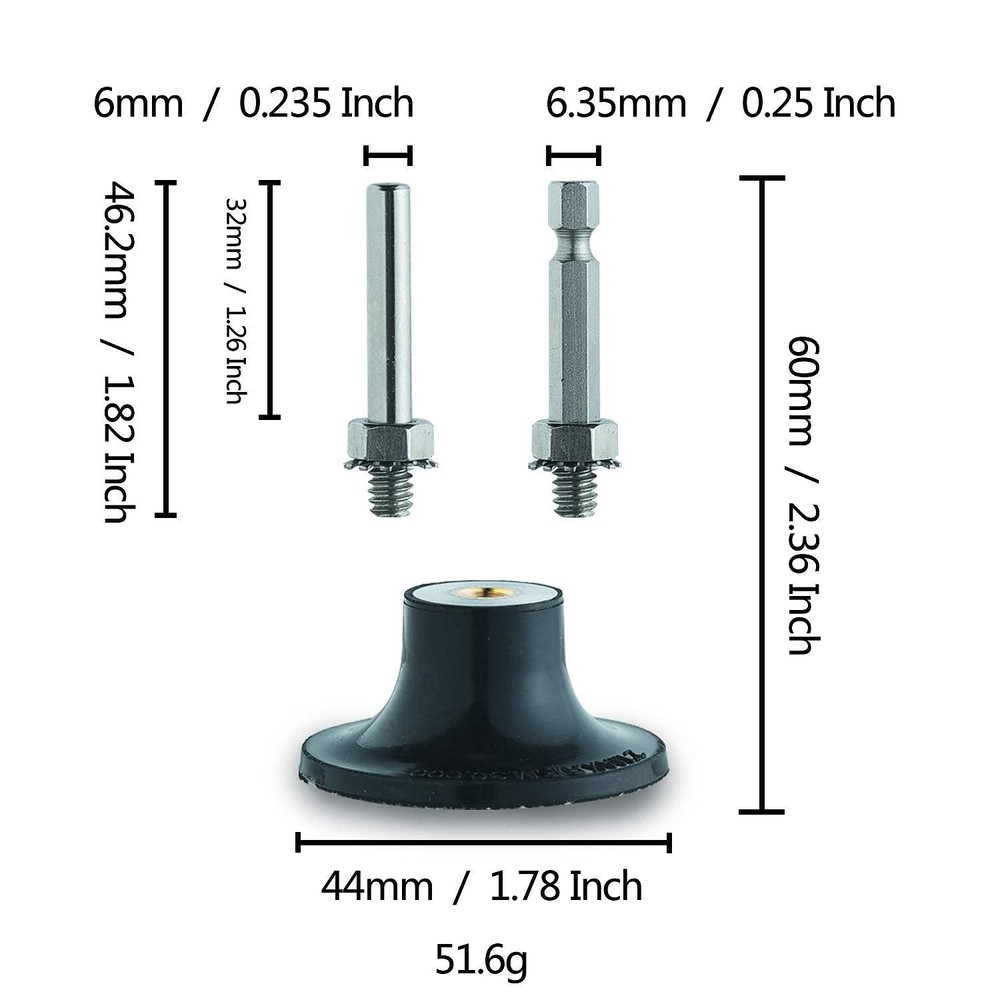 9 Pack 2 Inch Versatile Die Grinder Attachment Kit Roll Lock Pad Holders,...