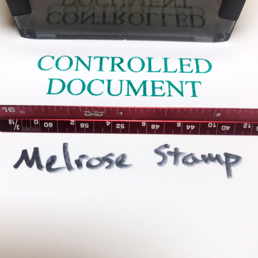 Controlled Document Rubber Stamp Green Ink Self Inking Ideal 4913