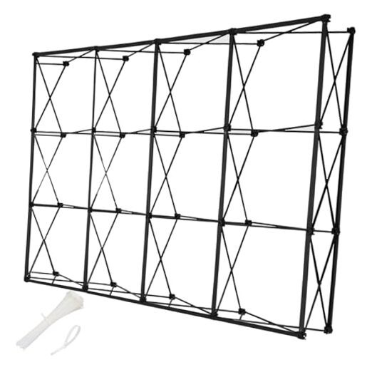 Portable Pop Up Display Stand, Tension Backdrop Booth Frame, Fabric Trade Show