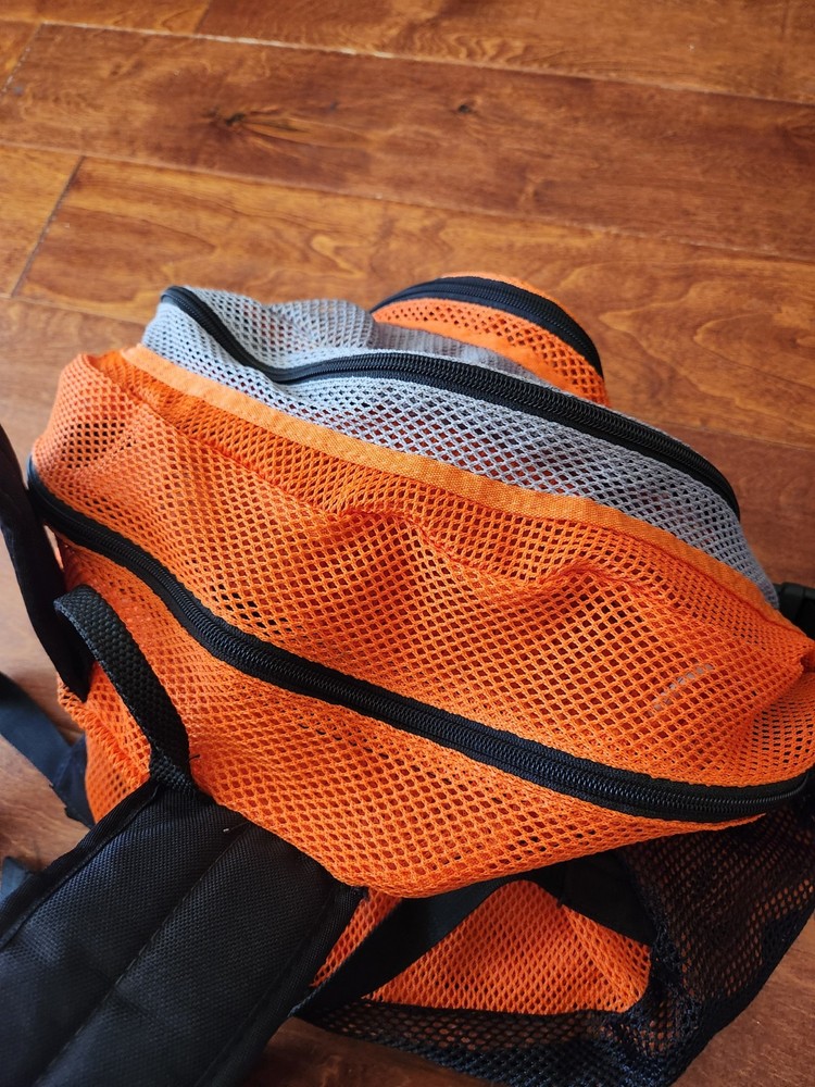 Nike Orange Mesh Training Backpack. Vintage