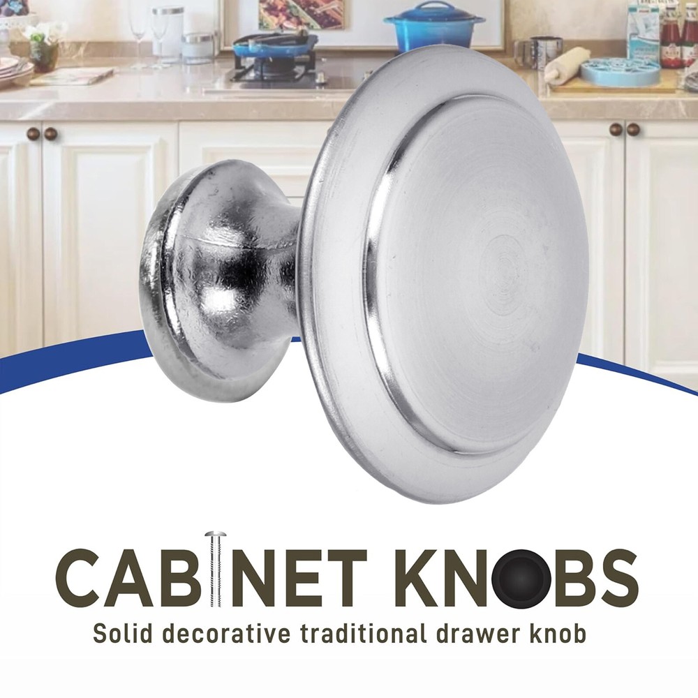 40 Pcs Door Knobs Hardware Cabinet Handles Cupboard Drawer Kitchen Pulls w/Screw