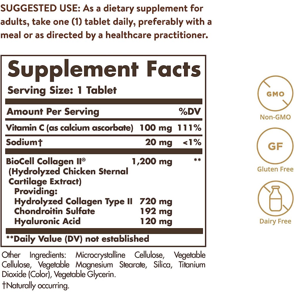 Solgar Hyaluronic Acid Complex, 30 Tablets