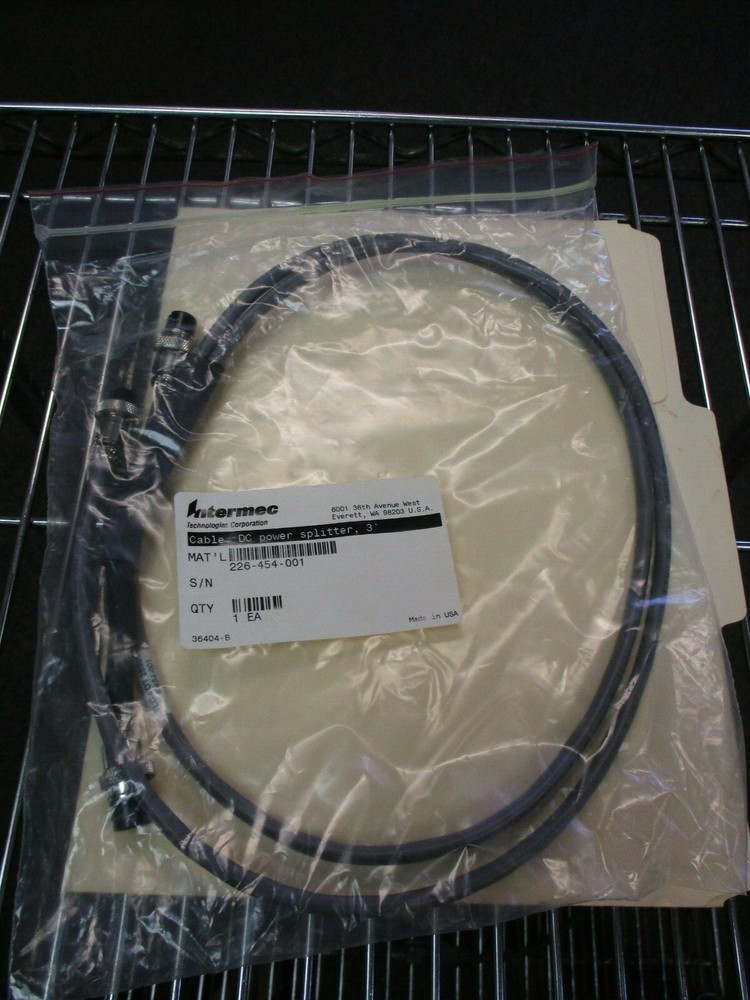 Intermec 226-454-001 Cable, DC Power Splitter, 3', NEW
