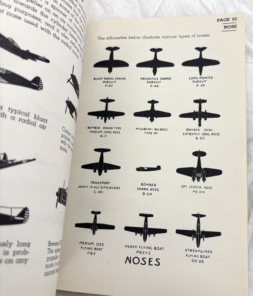 1943 Elementary & Advanced Aircraft Identification by Major Frederick Hazard