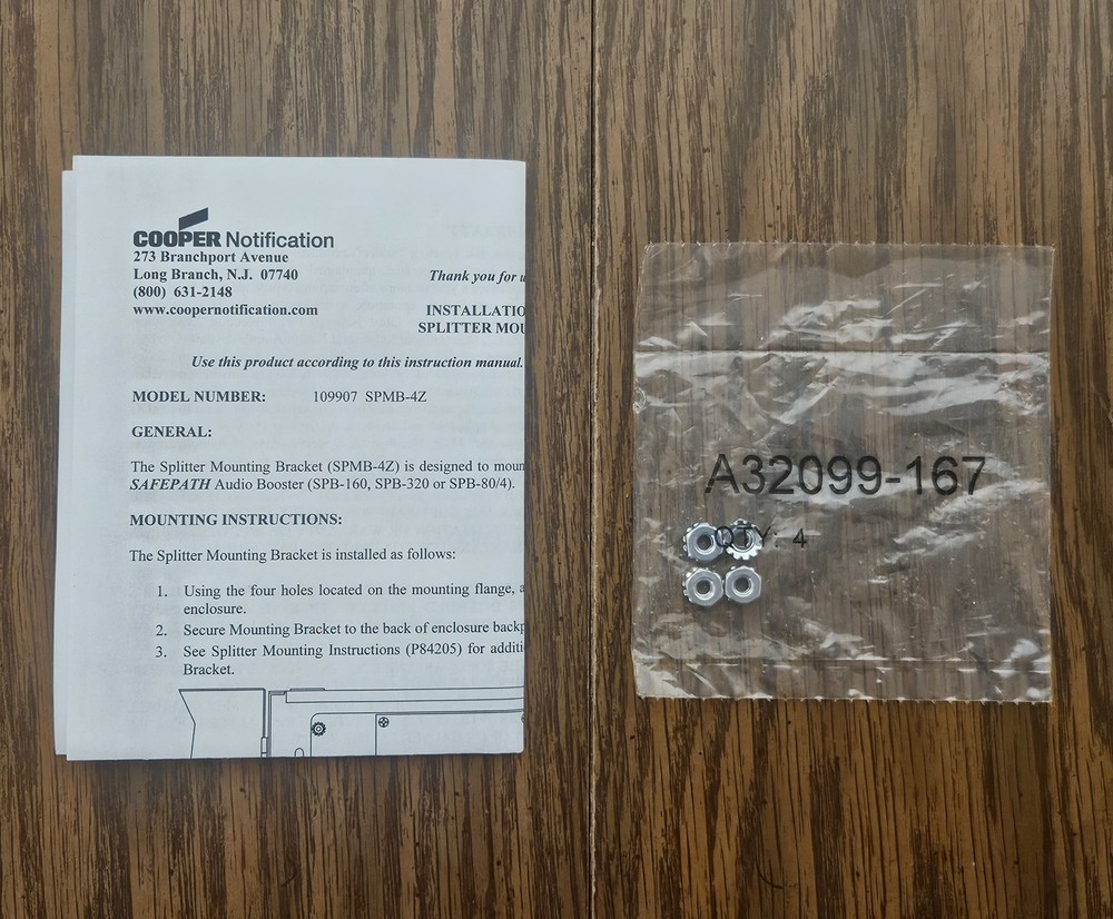 Cooper Wheellock 109907 SPMB-4Z Mounting Bracket