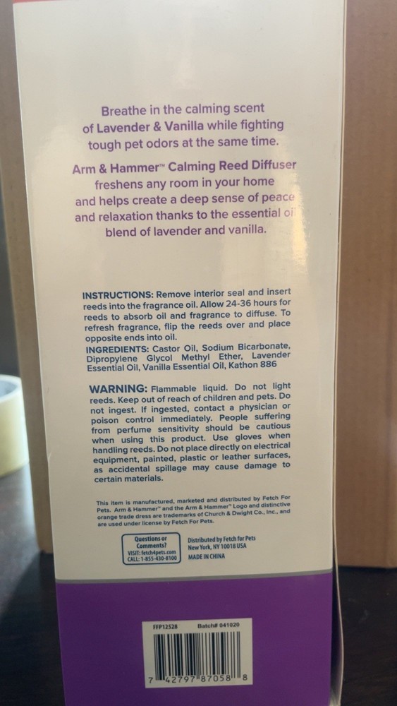 Arm&hammer CALMING Reed Diffuser for Pet Households