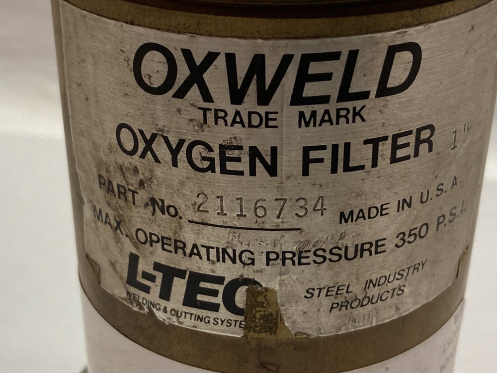 Oxweld,2116734,Oxygen Filter