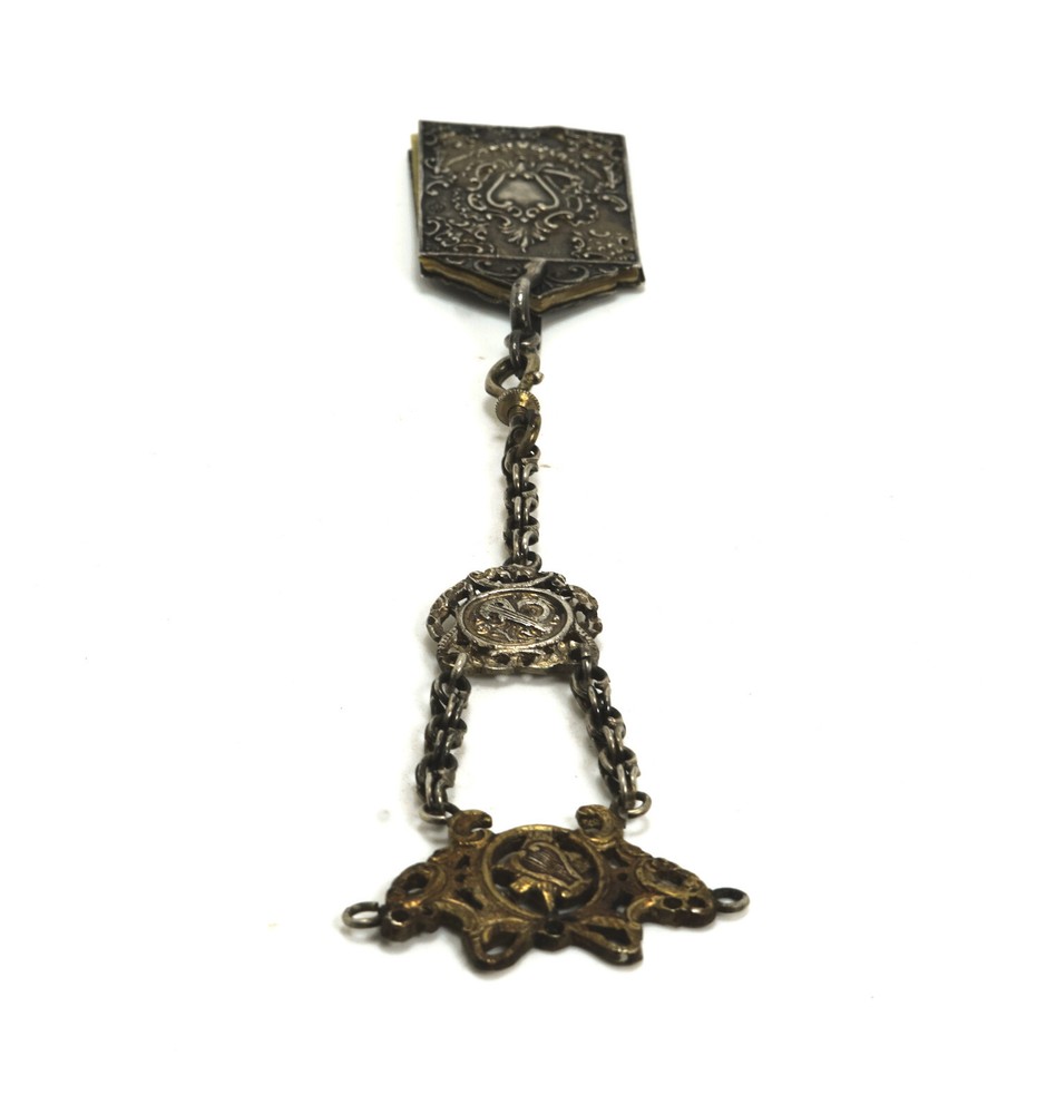 Antique Sterling Silver Dance Card Mempire Notebook Chatelaine