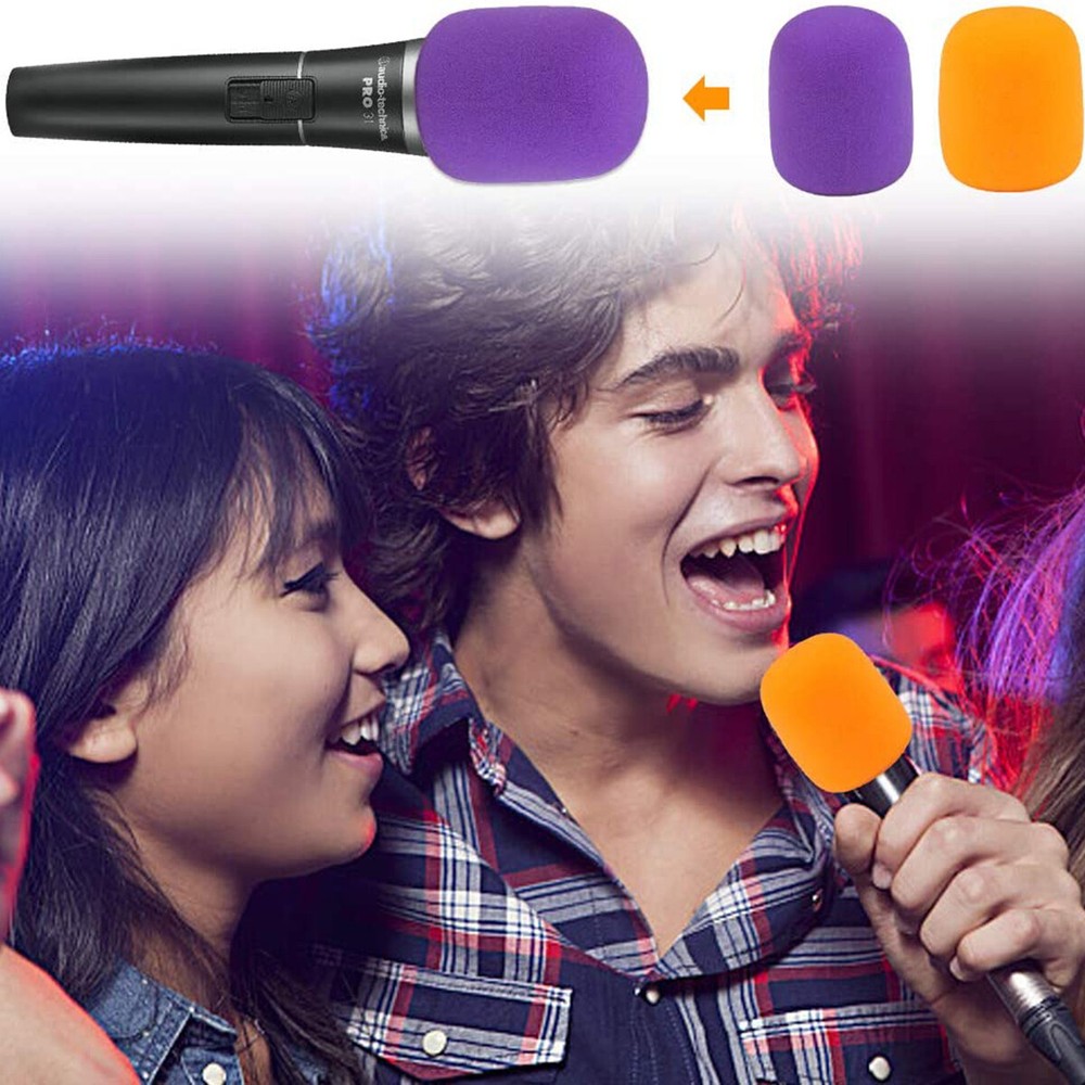 10pcs Black Microphone Windscreen Sponge Foam Mic Cover Pop Filter