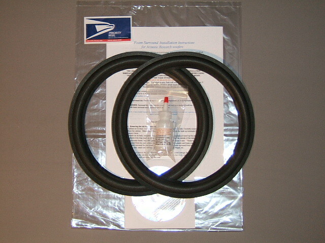 Acoustic Research AR2, AR2a, AR2ax Filleted Foam Surround Speaker Repair Kit 10"